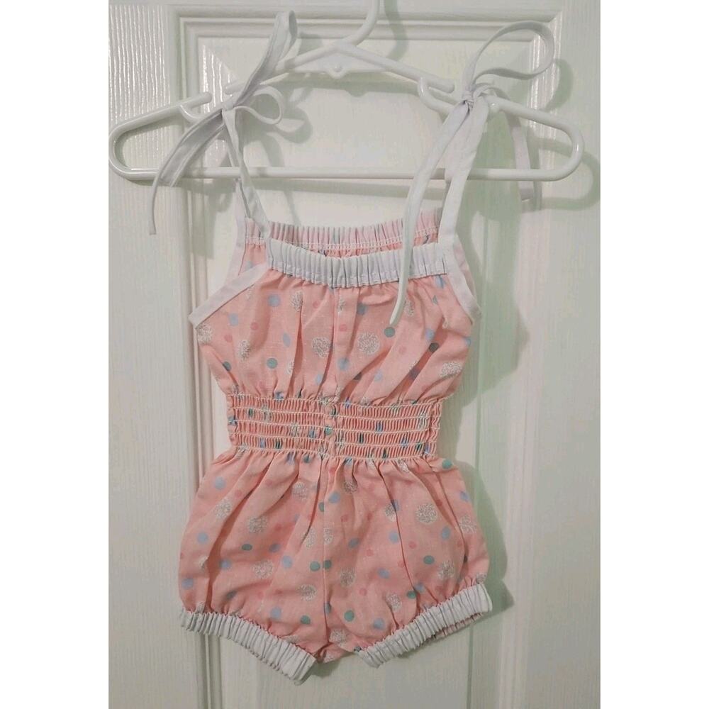 Vintage Carrots Girls Pink Romper Size 9 Months